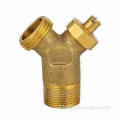 Brass Stop Valve with Hot Forging Process, Measures 1 to 1/4 and 2 Inches